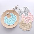 thumbnail image 4 of Paquete de 4 baberos TUNC unisex suaves y absorbentes de 8 capas para babear y dentición tamaño 23*23cm, 4 of 5