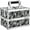 Multicolor, variant on Makeup Box Cosmetic Train Case Portable Makeup Organizer Case with Mirror 2 Tray Make up Storage Case for Nail Teach Craft Sewing Travel Vanity Modern Style Black
