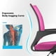 Chaise de Bureau Ergonomique Chaise de Bureau Pas Cher Chaise d'Ordinateur en Mesh Chaise de Soutien Arrière Chaise Exécutive Moderne Chaise Pivotante pour Femmes, Hommes (Pink) – image 5 sur 8