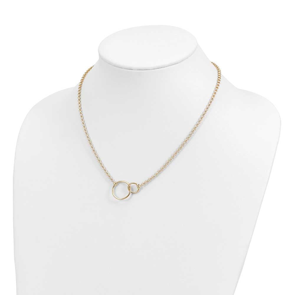 Finest Gold Leslies 10K Yellow Gold Polished Link 18 in. Necklace