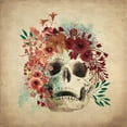 thumbnail image 3 of Kimberly, Allen 12x12 Black Modern Framed Museum Art Print Titled - Floral Skull 2 v2, 3 of 5