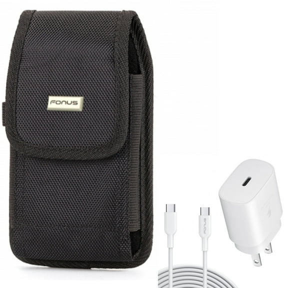 For Galaxy A73 /A54 /A53 /A33 - 25W Fast Home Charger w Case Belt Clip, PD Type-C 6ft USB-C Cable Quick, Swivel Holster Rugged for Samsung Galaxy A73 /A54 /A53 /A33 5G