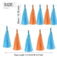 thumbnail image 2 of Uxcell 20Pcs Dark Blue,Orange Tassel Garland Banner w Rope for Wedding Birthday Party Decoration, 2 of 4