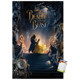 Disney Beauty And The Beast - Triptych 2 Wall Poster with Push