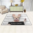 thumbnail image 3 of Coolnut Lightweight Soft Area Rugs 31x20 Inch, Cute Bad Dog Floor Mat Doormat for for Rooms Entrance Hardwood Floor Living Room 2'7" x 1'8"） Nursery Rugs, 3 of 6