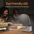 thumbnail image 5 of LED Desk Lamp with Pen Holder, AXX Desk Light for Computer/Desktop - White, Rechargeable, Eye-Caring, Flexible Gooseneck - Bedside Table Lamp for Reading, Small Study Lamp for Kids, Home, Office, Dorm, 5 of 5
