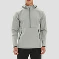 thumbnail image 1 of Styesk Jackets for Men Men's Stitching Drawstring Hooded Slim Fashion Jacket Coat Outwear, 1 of 9