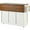White, variant on 53.7" Kitchen Cart With 2 Sliding Barn Doors, Drop Leaf, Power Supply, Spice Rack, Wheels For And Dining Room, Dark Black Island Outlet, Rolling Home Kitchen,