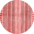 thumbnail image 1 of Ahgly Company Machine Washable Indoor Round Abstract Red Modern Area Rugs, 6' Round, 1 of 4
