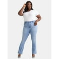 thumbnail image 2 of Terra & Sky Women's Plus Size Bootcut High Rise Jeans, Available in Short and Regular Inseams, 2 of 5
