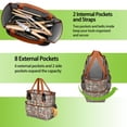 thumbnail image 6 of Garden Tool Bag,Pioneer Flower Floral Print Pattern Garden Tool Organizer,Garden Gifts,Waterproof Multi-Pocket Garden Tool Storage 11.8x5.5x11.4 Inch(Tools NOT Included), 6 of 6