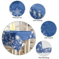 thumbnail image 6 of Christmas Snowflake Blue Background Wedding Table Cloth Waterproof Oilproof Dining Table Cover Kitchen Home Decor Tablecloth, 6 of 7