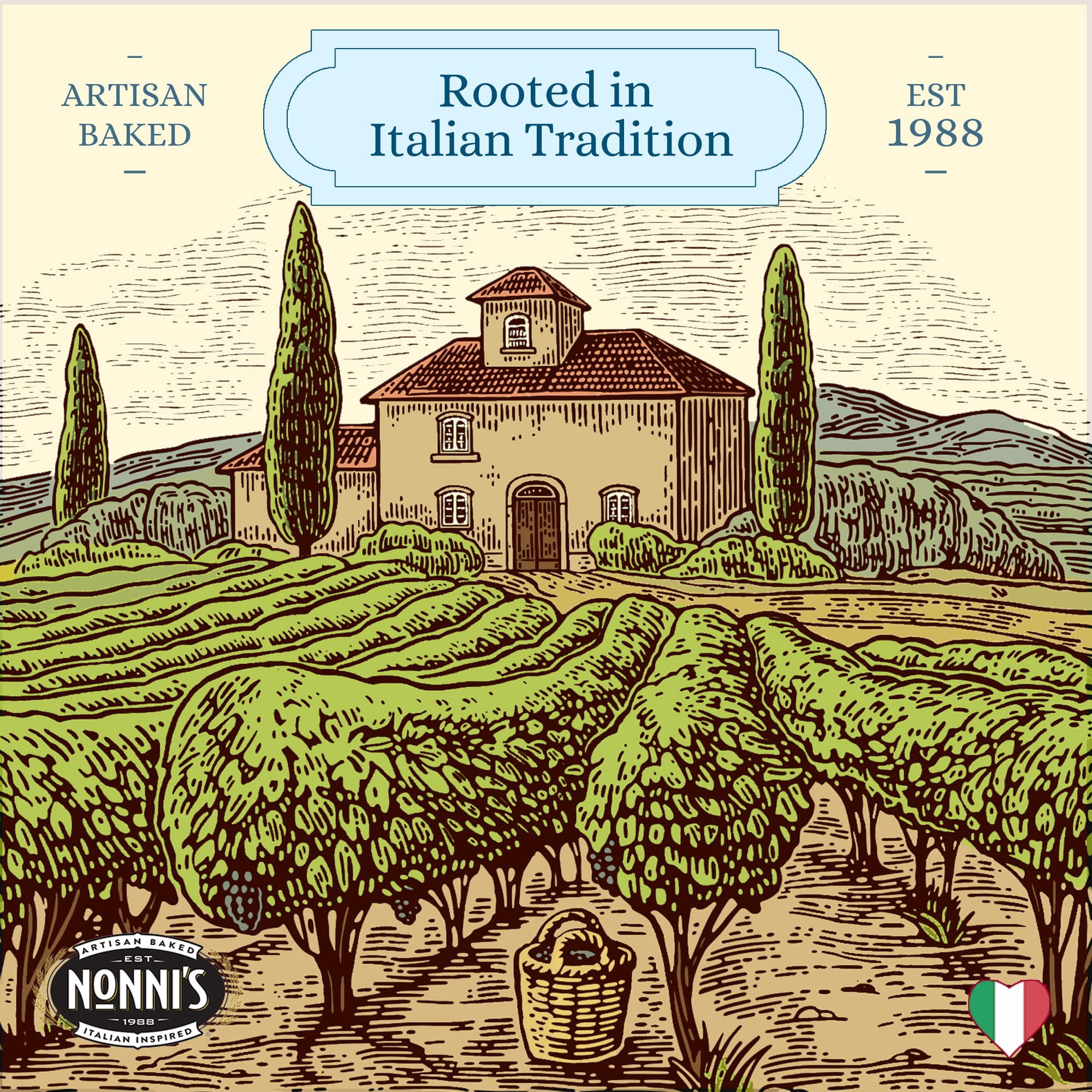 Nonni's Originali Biscotti Italian Cookies - 6 Boxes - Biscotti Individually Wrapped - Italian Biscotti Cookies Baked Fresh w/ a Hint of Anise & California Almonds - Kosher - 5.52 oz