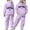 Purple, variant on BUWTTED Girls Activewear Jogger Sets - 2 Piece New York Letter Print Graphic Pullover Hoodie Sweatshirt Sweatpants Sweatsuit Outfits Pink 2-3 Y