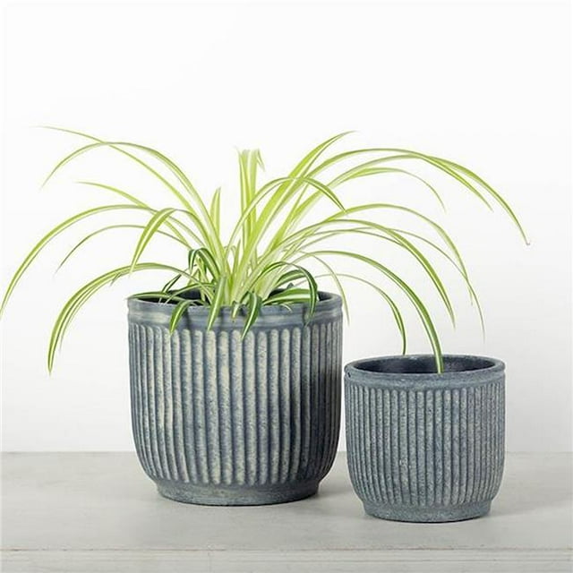Jardinières Rustiques Bleues - Ensemble de 2
