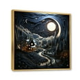 thumbnail image 2 of Designart "horizon Barn By Moonlight IV" Countryside Floater Framed Canvas Print, 2 of 7