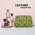thumbnail image 4 of Cute Love Durian Makeup Bag, Large Capacity Travel Cosmetic Bag for Women Girls- Travel Toiletry Bag Leather Portable Waterproof Makeup Case Organizer with Handle, 4 of 4