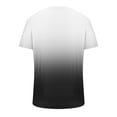 thumbnail image 3 of Odeerbi Men's Graphic T-Shirts 2025 Casual Fitness Sports Gradient Printing Shirt V-neck Short Sleeve Blouse White, 3 of 4