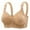 Beige, variant on SRZYMJ Sports Bra for Women Ladies Jacquard Breathable Comfortable Wireless Thin Cup Back Closure Non Side Adjustable Support Bra