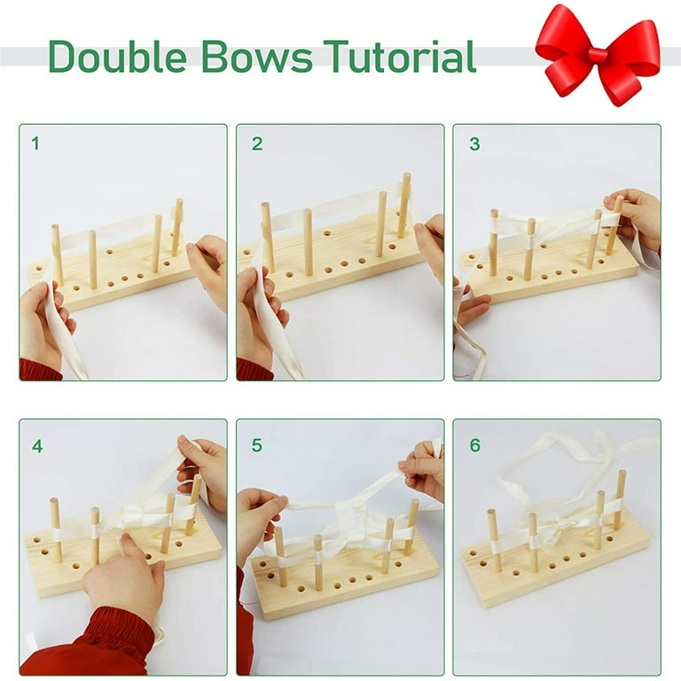 E0BF Wooden Maker Tool Bow Maker for Bow Ribbon Wreath DIY Crafts
