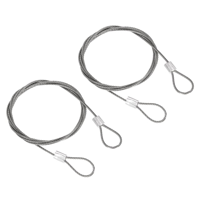 Unique Bargains Stainless Steel Cable, 2 Pack PVC Coated 1/16' Wire Rope for Deck Railing 3.3ft
