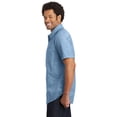 thumbnail image 3 of District Made Mens Short Sleeve Washed Woven Shirt-XS (Light Blue), 3 of 6