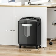 Bonsaii Paper Shredder 18-Sheet Cross Cut Shredder for Home Office with Wastebasket