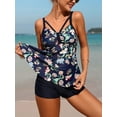 thumbnail image 1 of Charmo Womens Tankini Swimsuits Flowy Tankini Tops with Boyleg Bottom Two Piece Bathing Suit, 1 of 5