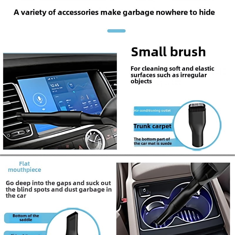 Car Vacuum Cleaner – 12000Pa Strong Suction Handheld Wet & Dry, 4.6M Long Cord, 15A Fuse, Washable Filter, Includes Crevice & Brush Nozzles for Car Interior Dust Pet Hair Food Residue