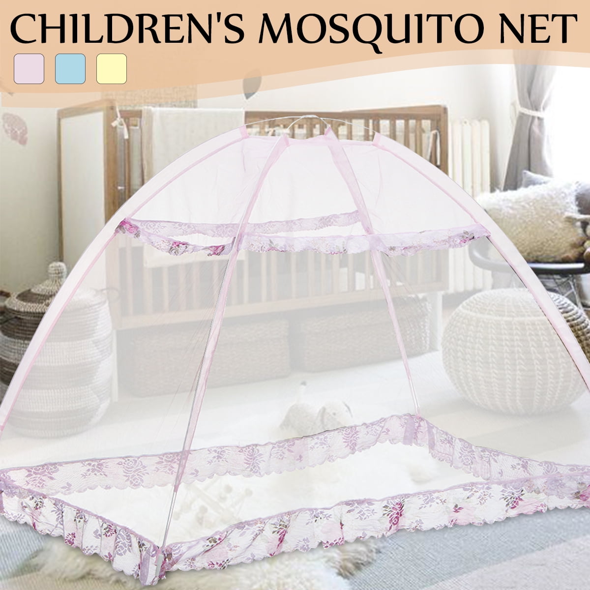 Baby Newborn Portable Folding Travel Bed Crib Canopy Mosquito Net Tent Foldable 