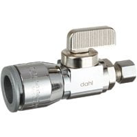 dahl 511-QG3-30 Straight Ball Valve, 1 2 x 1 4 in, Quick Grip x OD Compression, Brass, Chrome... by Dahl Brothers (Canada) Ltd