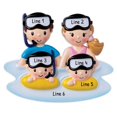 thumbnail image 4 of Personalized Family of 4 Christmas Ornament 2024 Snorkel Ornaments 1 Count - Ornaments by Elves, 4 of 10