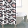 thumbnail image 4 of White and Pink Of Leopard Print Shower Curtain 36"x72" ,Bathroom Decorative Shower Curtains Set with 12 Hooks,Modern Waterproof Washable Shower Curtain, 4 of 6