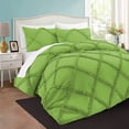 thumbnail image 5 of BedDecor 400TC 100% Egyptian Cotton 3PC Parrot Green King/California King Size Diamond Ruffle Duvet Cover Set, 5 of 8