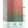 thumbnail image 6 of Red Green Ombre Sheer Curtains 54 Inch Length 2 Panels Set for Living Room/Bedroom, Modern Art Gradient Orange Kitchen Curtains Grommet Semi-Sheer Curtains Drapes Voile Window Treatments 42"x54"x2, 6 of 7