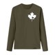 thumbnail image 3 of MHFRRA Camiseta de Manga Larga para Mujer con La Bandera del Día de Canadá y La Hoja de Arce Canadiense. Verde Militar, 3 of 3