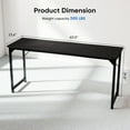 thumbnail image 2 of edx 63 inch Computer Desk Modern Writing Desk, Industrial Office Desk, Sturdy Laptop Table for Home Office, Black, 2 of 6