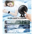 thumbnail image 3 of Ventilador de escritorio USB JZCreater mini portátil, 3 velocidades, color negro intenso, paquete de 2, 3 of 7