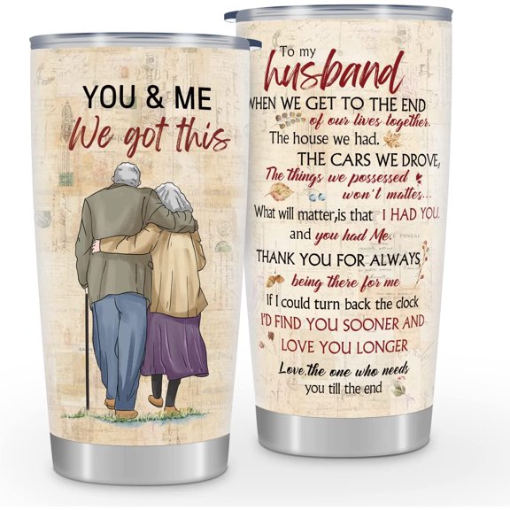 Gifts for Husband,Anniversary Romatic Gifts for Him Husband,Valentines day gifts for him from Wife,Birthday,Fathers Day,Thanksgiving,Valentine,Gifts for Him for Stainless Steel Tumbler 20oz