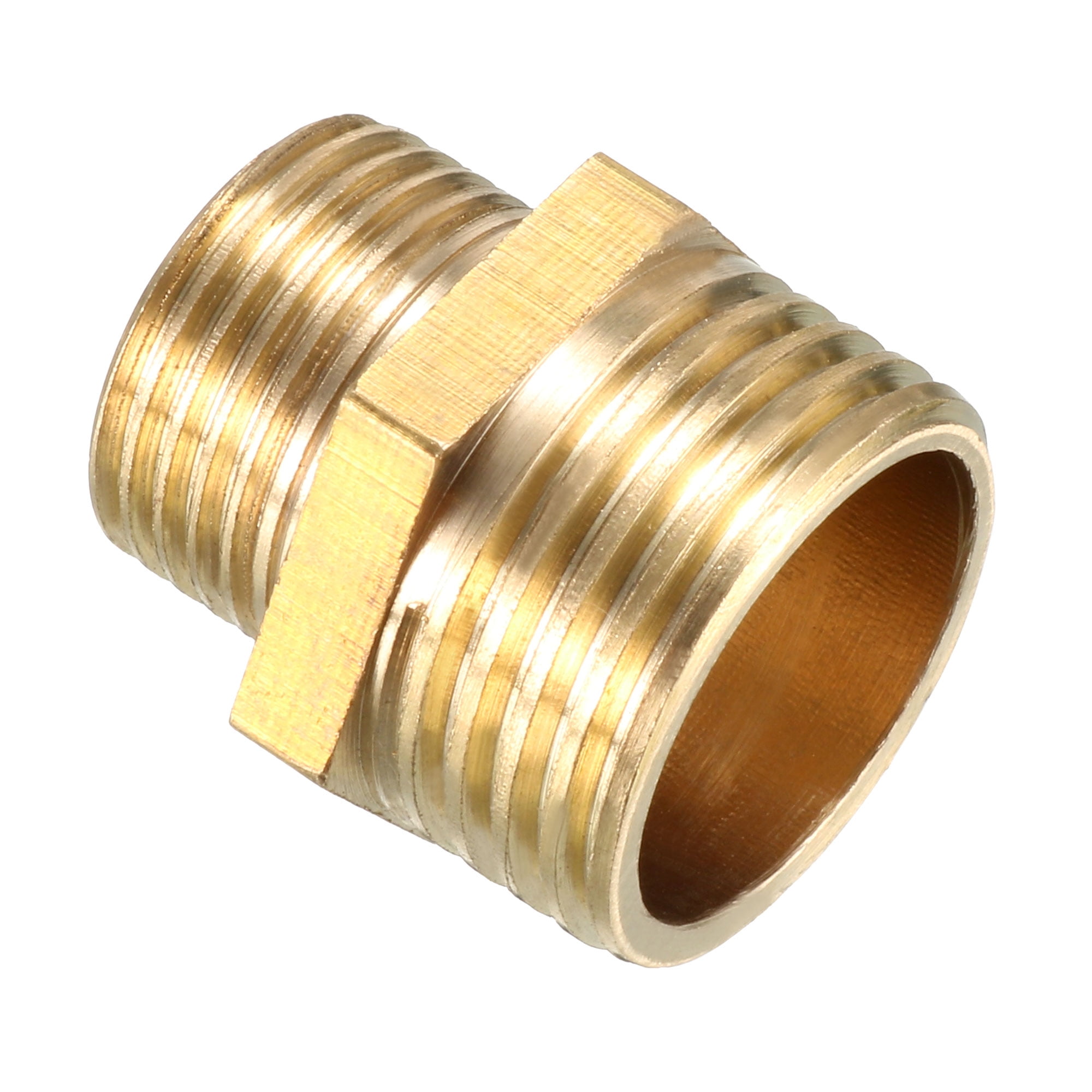 3/8 PT Male Brass Hex Nipple Pipe Fitting Connector 