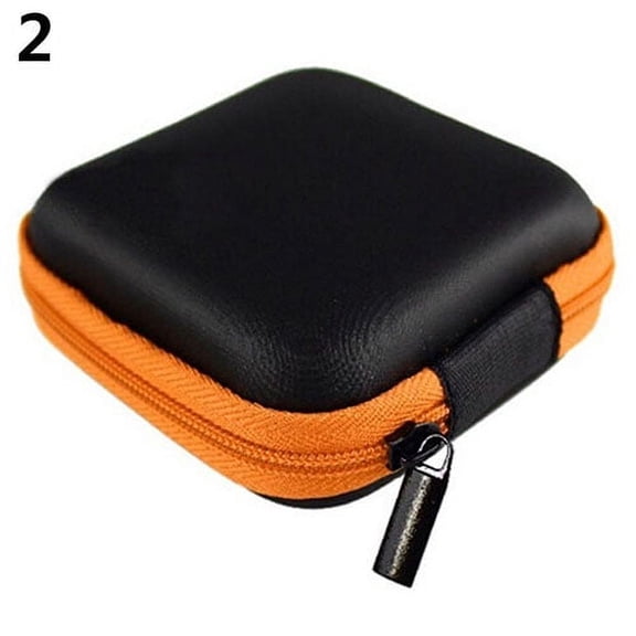 Besufy Square Pocket Hard Case Storage Bag for Headphone Earphone Earbuds TF SD Card