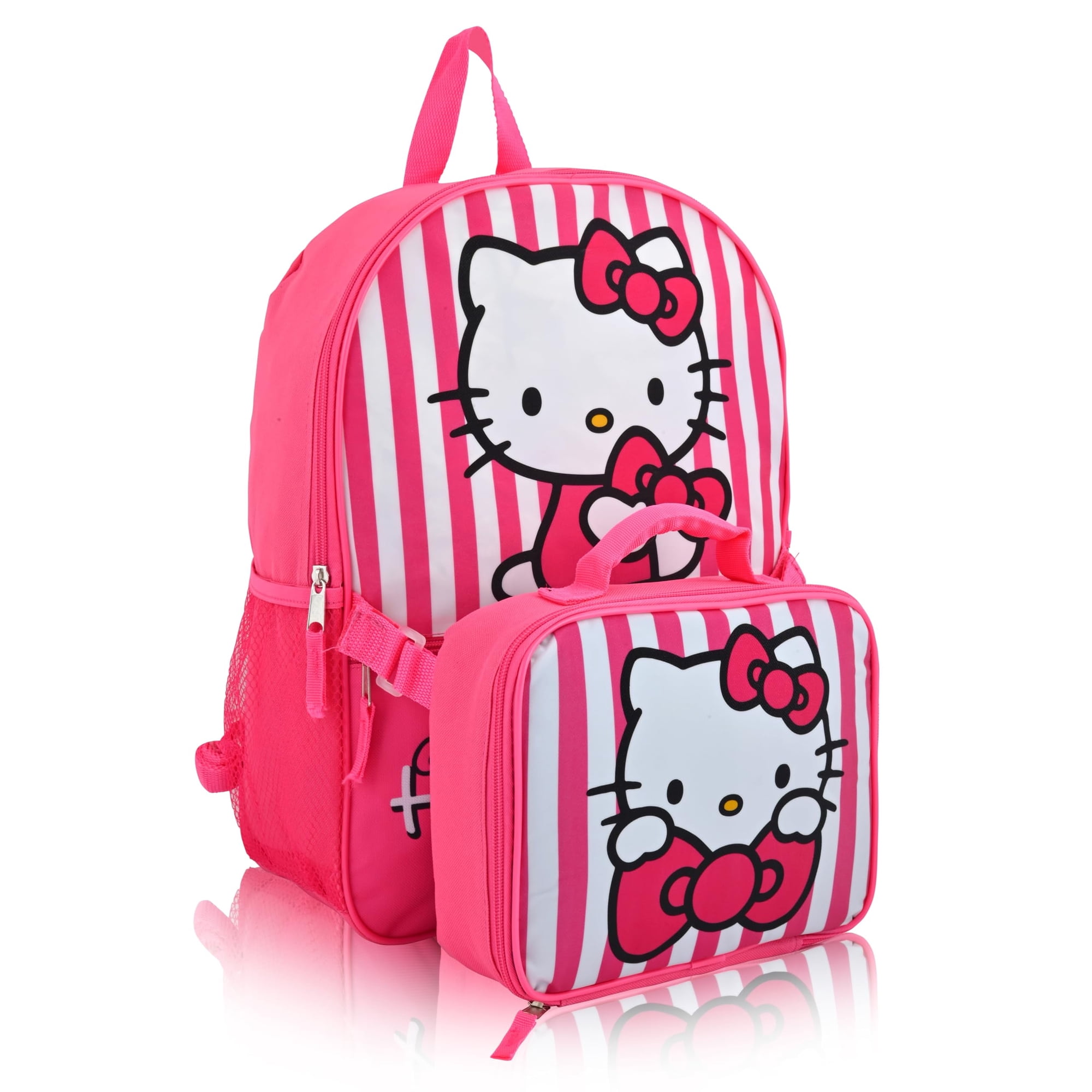 Fast Forward Sanrio Hello Kitty Backpack With Lunch Box for Girls | Hello Kitty Insulated Lunch Bag Lunch Box for Girls, Boys, Toddlers | Hello Kitty Pink Backpack for School and Reusable Lunchbox
