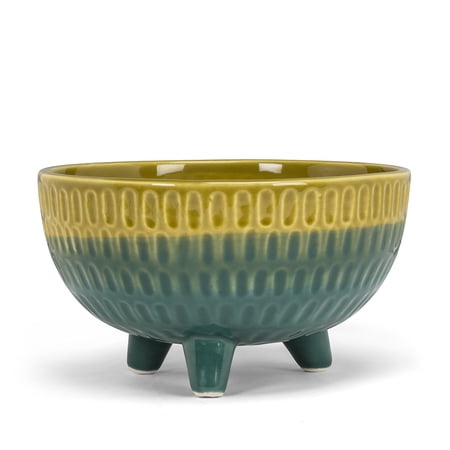 Set of 12 Large Two Tone Footed Low Planter