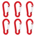 thumbnail image 2 of Mosquetón de Aluminio Sunnimix 6pcs Llavero Clip Al Aire Rojo, 2 of 7