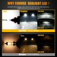 thumbnail image 2 of Bombillas LED para faros delanteros Hi Lo Beam Ormromra 9006 9005 paquete combinado 2 juegos CSP Led Chips-12000LM 6000K Xenon White, 2 of 3
