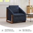 thumbnail image 6 of HSUNNS Accent Chair, 29" Chenille Fabric Arm Chair with Wooden Frame & Nailhead Trim, Ergonomic Living Room Chairs with Floor Protection Feet, Easy Assembly for Bedroom Office, Blue, 6 of 6