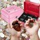 thumbnail image 2 of Moyic Caja fuerte pequeña de Metal para dinero, moneda, efectivo, hucha con cerradura, 6 compartimentos, bandeja para dinero Conjuntos de muebles de dormitorio Numero 3, 2 of 5