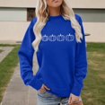 thumbnail image 4 of Halloween Thanksgiving Pumpkin Graphic Sweatshirts for Women Fall Winter Long Sleeve Crewneck Sweatshirt Pullover Tops, 4 of 5