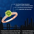 thumbnail image 2 of Gem Stone King 10K Rose Gold Yellow Lemon Quartz and Lab Grown Diamond Engagement Ring for Women | 1.40 Cttw | Round 7MM | Gemstone Birthstone | Size 9, 2 of 6