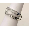 thumbnail image 3 of 2 CT Round Cut White Moissanite Enhancer Wedding Ring 14K White Gold Plated, 3 of 4